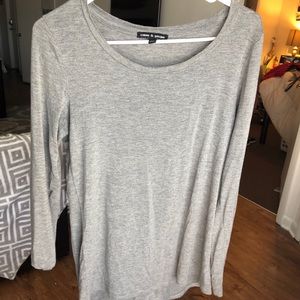Long sleeve stretchy plain shirt